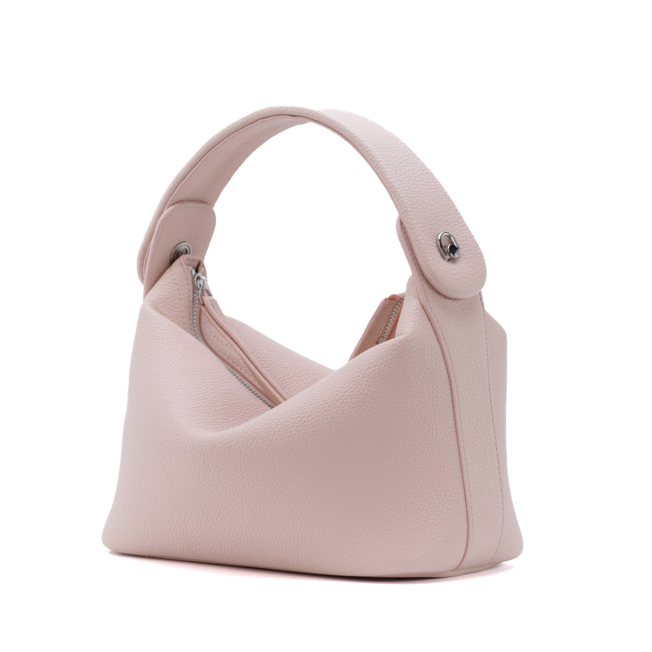 Ariana Slouchy Leather Sling Bag - Blush Pink