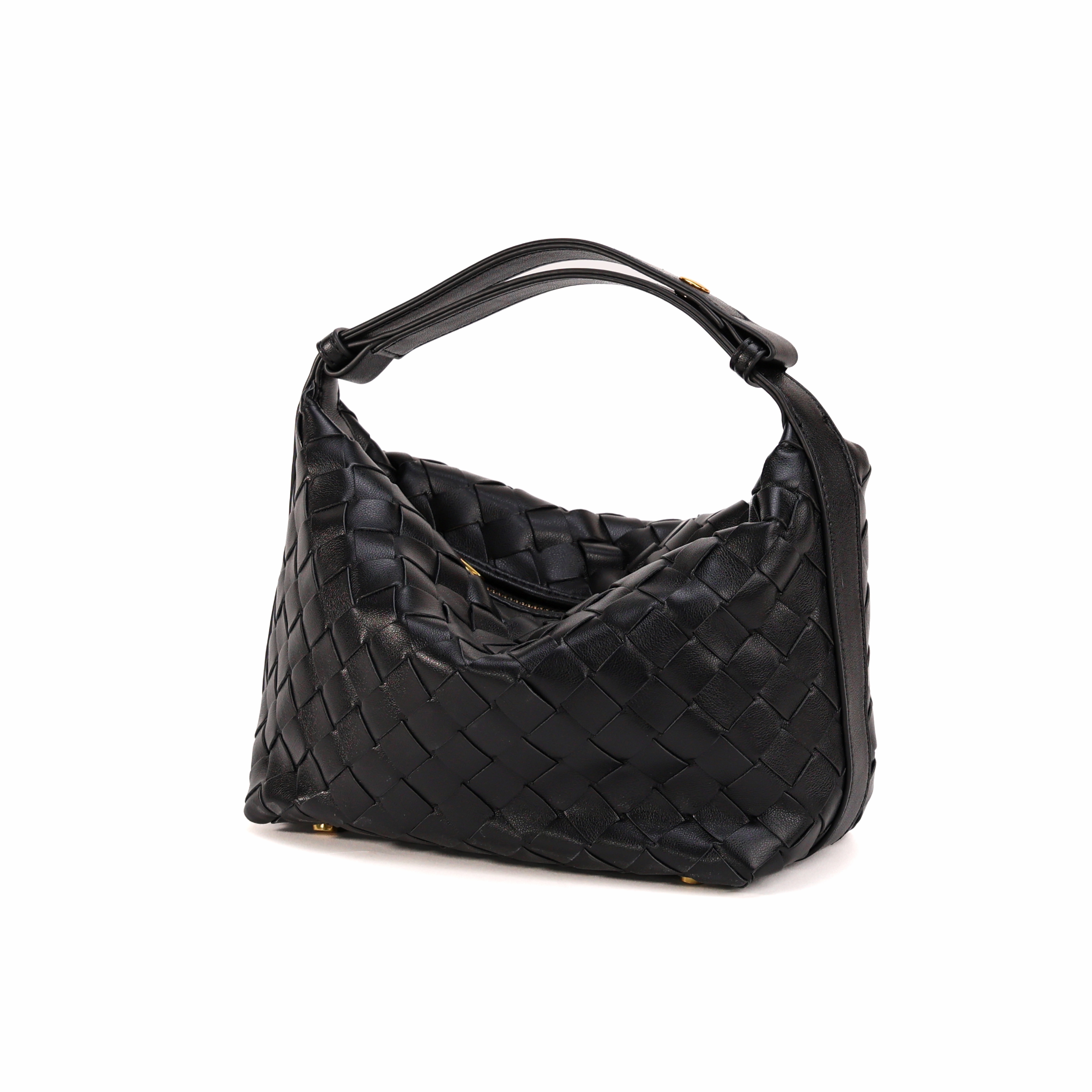 Mira Woven Baguette – Midnight Black