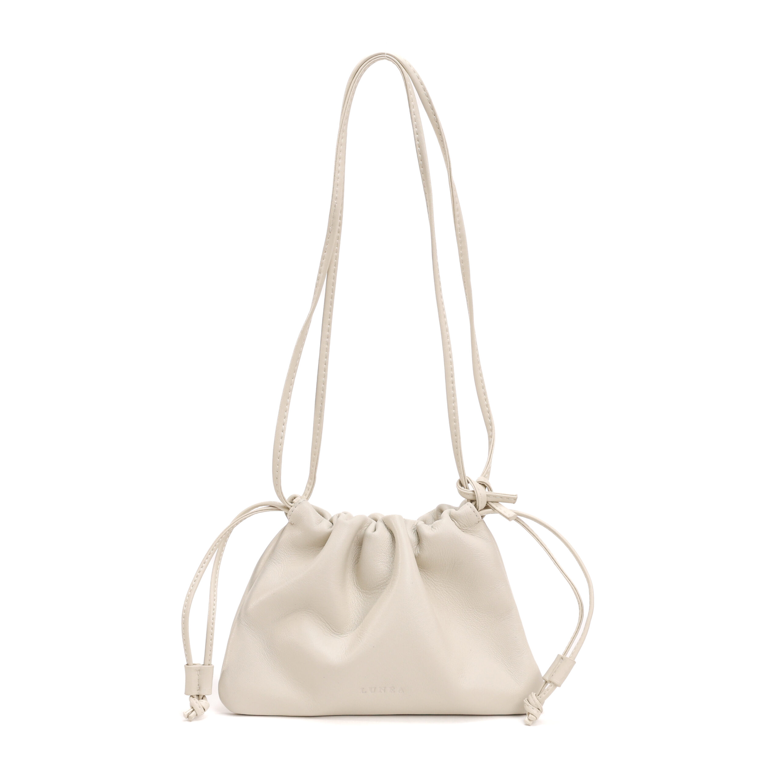 LUNÉA The Musubi Sheepskin Bag-Shiro White
